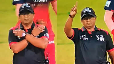 Brainfade moment! On-field umpire overrules third umpire in bizarre IPL blunder during RCB vs RR match Brainfade moment! On-field umpire overrules third umpire in bizarre IPL blunder during RCB vs RR match